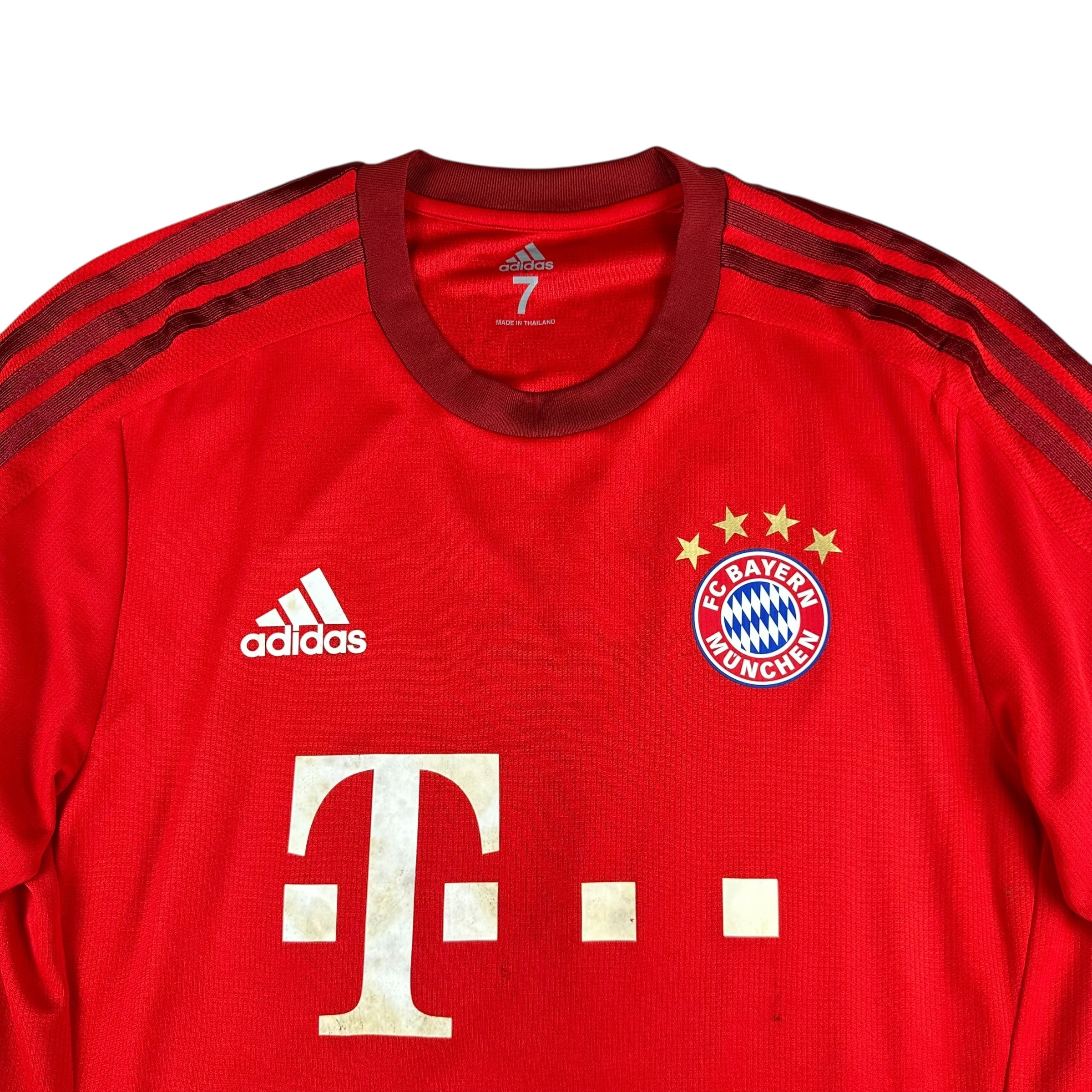 Bayern Munich 2015-16 Player-Issue/Worn Home Shirt (L) Ribery #7