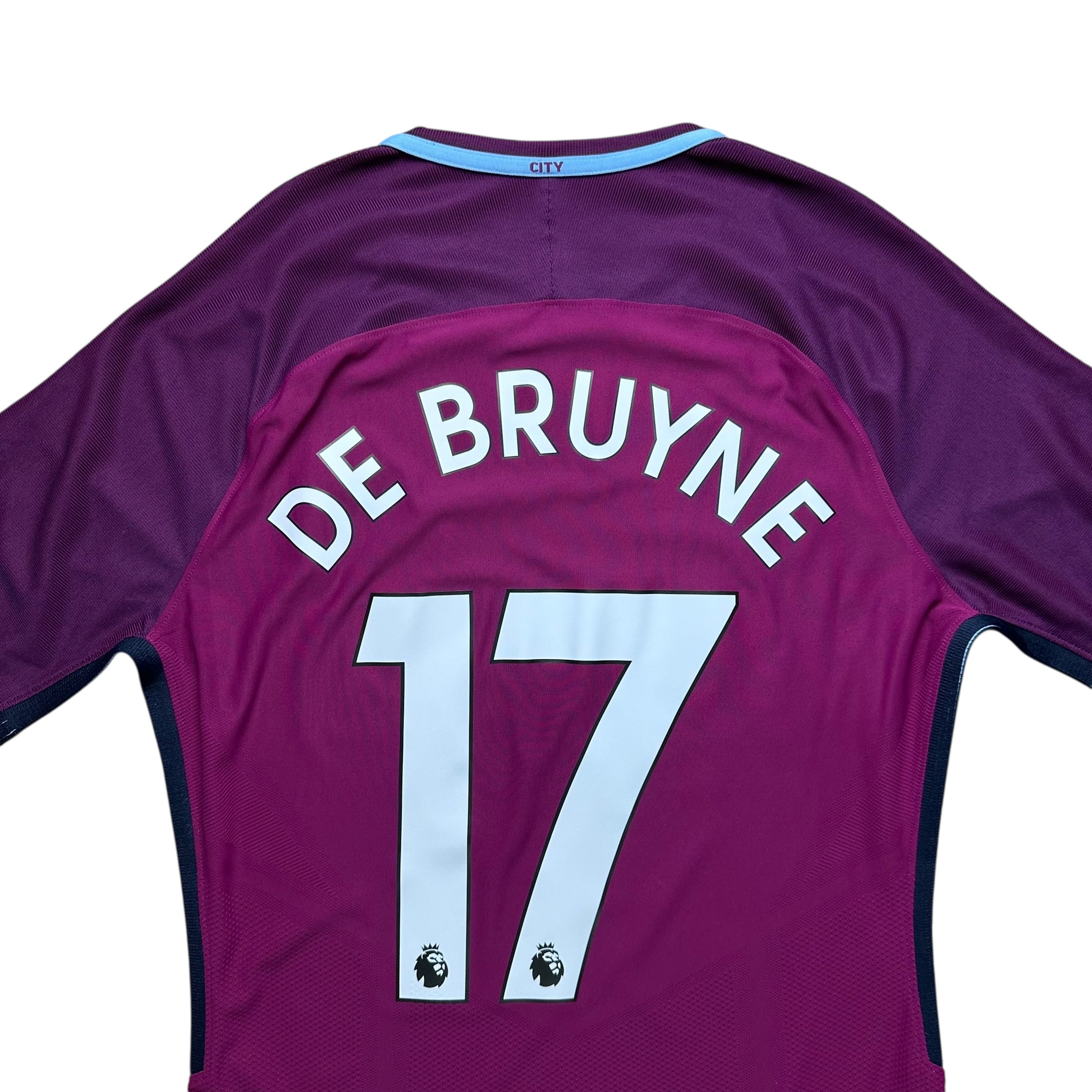 Manchester City 2017-18 Vapor-Knit Player Issue Away Shirt (M) De Bruyne #17