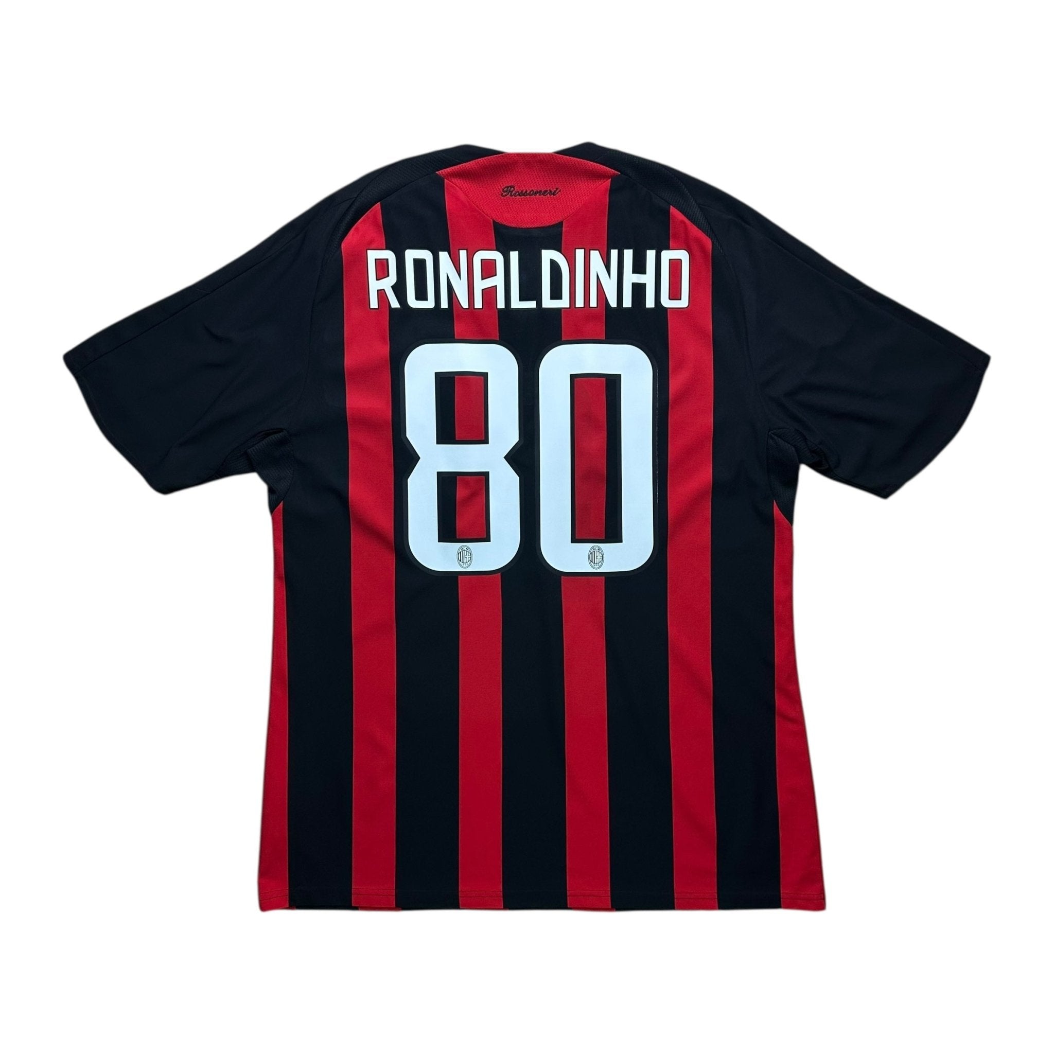 AC Milan 2008 - 09 Home Shirt (XL) Ronaldinho 80 - Kitplug
